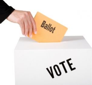 vote ballot vertical