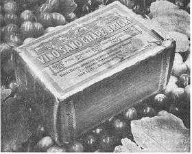 A wine brick, to be dissolved in a gallon of water.
