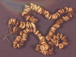 Beads carved from clamshells became a widely circulated form of currency among Native American tribes along the Pacific coast and a considerable ways inland.