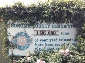 Like the greenery surrounding this sign outside the Sonoma Compost offices, the beneficial reuse of local yard waste has grown abundantly over the past two decades.