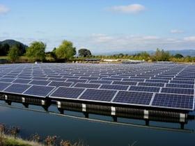 Floating solar arrays, such as this one at Napa County';s Far Niente Vinyeards, are being developed locally by Sonoma Clean Power and the Sonoma County Water Agency.
