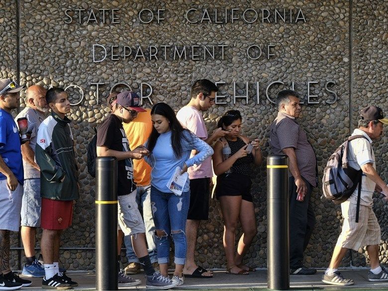DMV wait lines