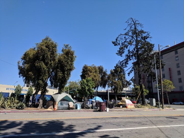 Homeless encampment