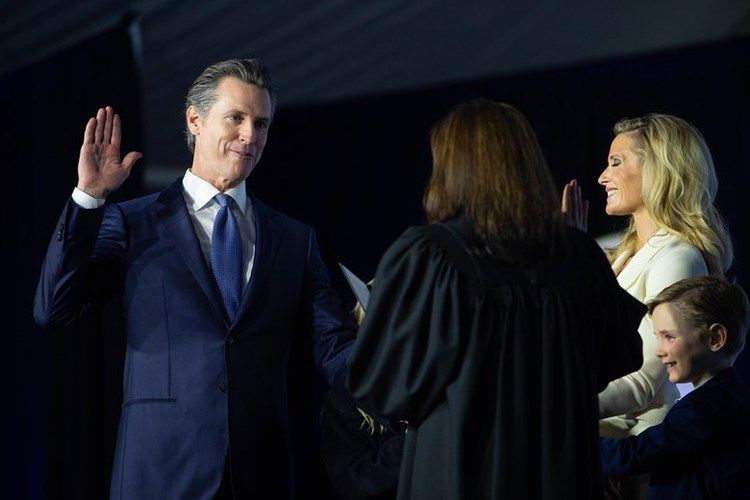 Newsom swearing in