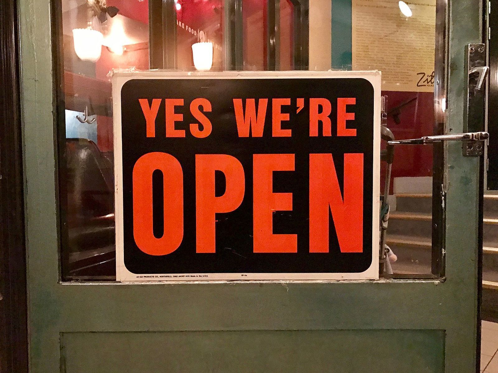 Yes Were Open