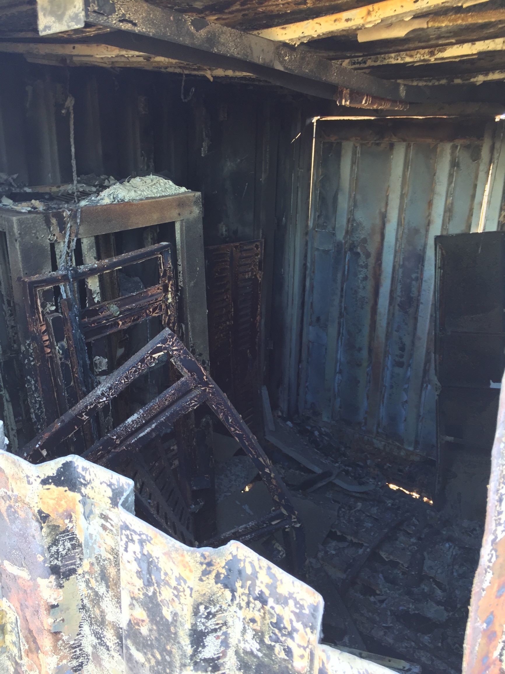 inside 91.1 transmitter building after the fire 11 2019 L