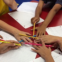 Kids writing