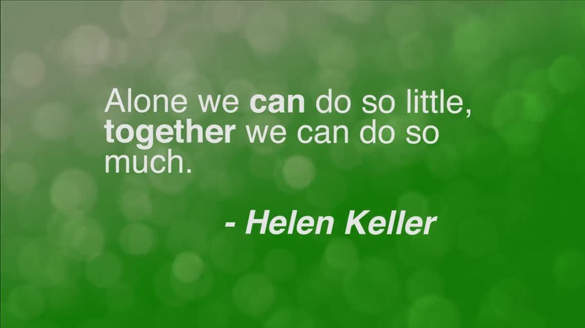 Alone we can do